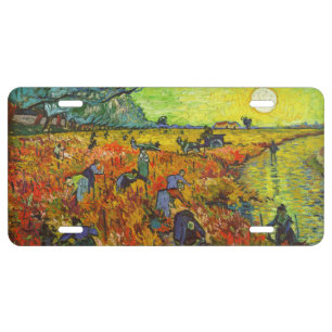 Vincent van Gogh - The Red Vineyard License Plate
