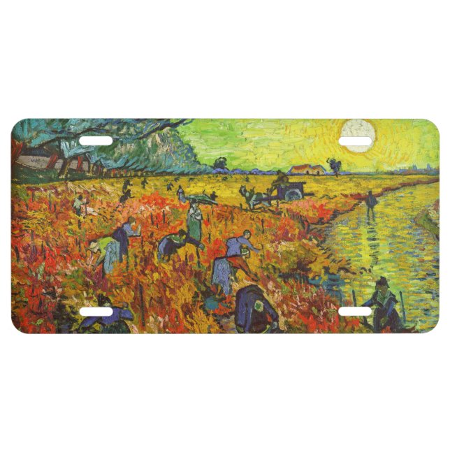 Vincent van Gogh - The Red Vineyard License Plate (Front)