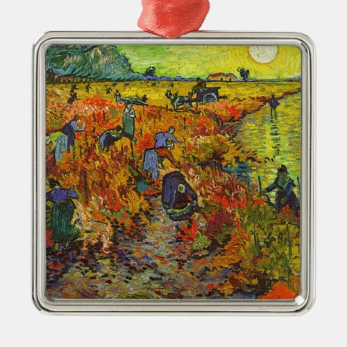 Vincent van Gogh _ The Red Vineyard Metal Ornament