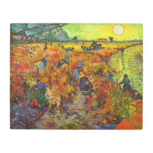 Vincent van Gogh _ The Red Vineyard Metal Print