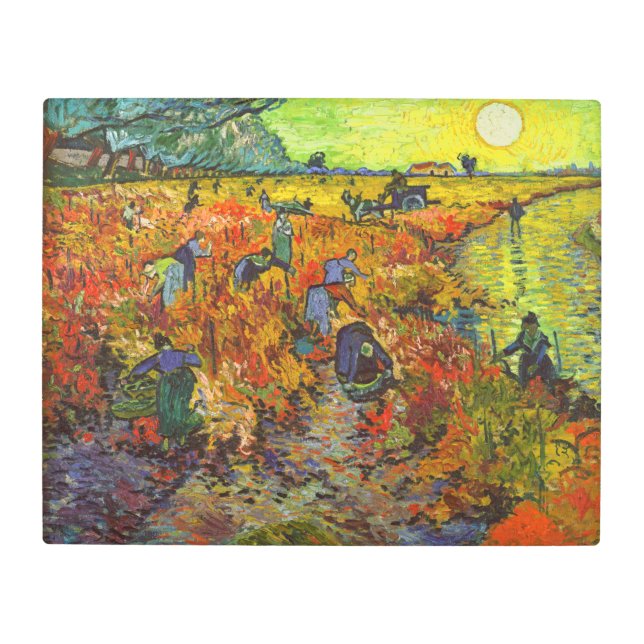 Vincent van Gogh - The Red Vineyard Metal Print (Front)