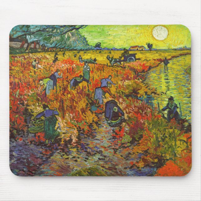 Vincent van Gogh - The Red Vineyard Mouse Pad (Front)