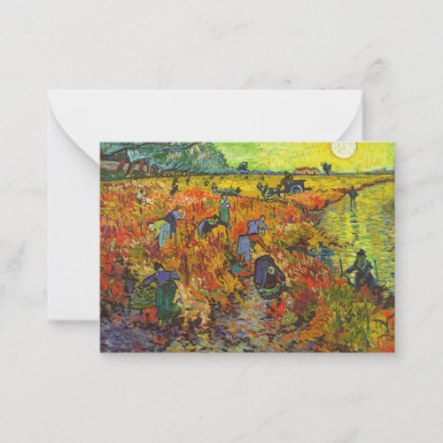 Vincent van Gogh _ The Red Vineyard Note Card