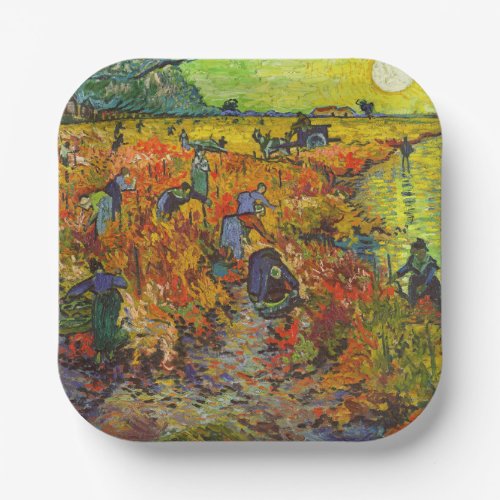 Vincent van Gogh _ The Red Vineyard Paper Plates
