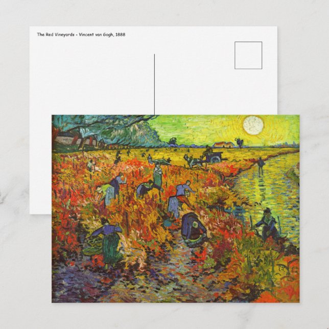 Vincent van Gogh - The Red Vineyard Postcard (Front/Back)