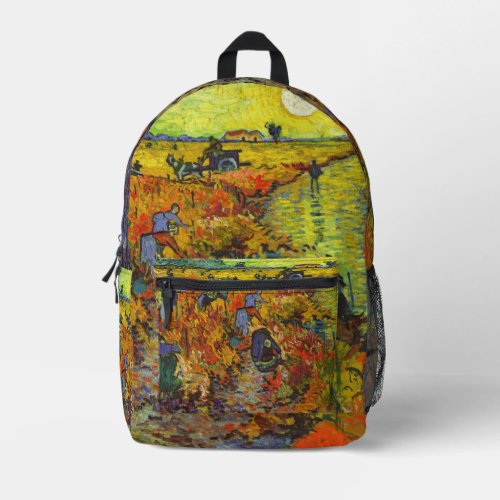 Vincent van Gogh _ The Red Vineyard Printed Backpack