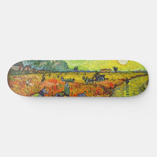 Vincent van Gogh - The Red Vineyard Skateboard (Horz)