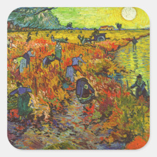 Vincent van Gogh - The Red Vineyard Square Sticker