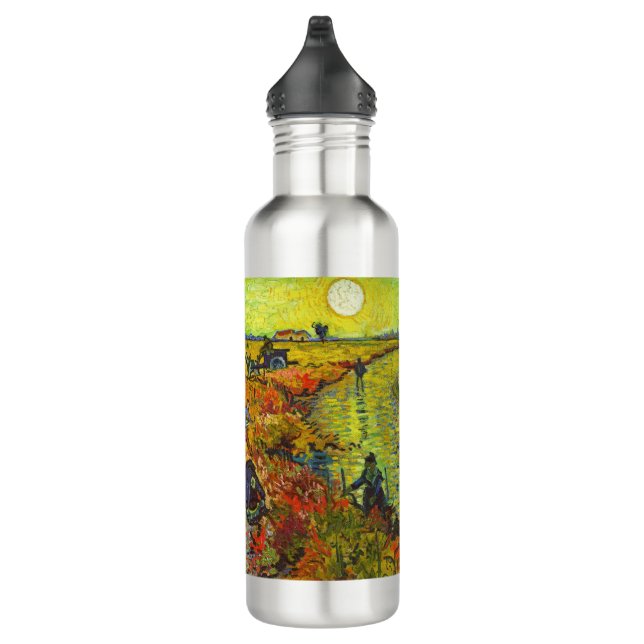 Vincent van Gogh - The Red Vineyard Stainless Steel Water Bottle (Right)