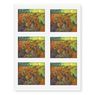 Vincent van Gogh - The Red Vineyard Temporary Tattoos