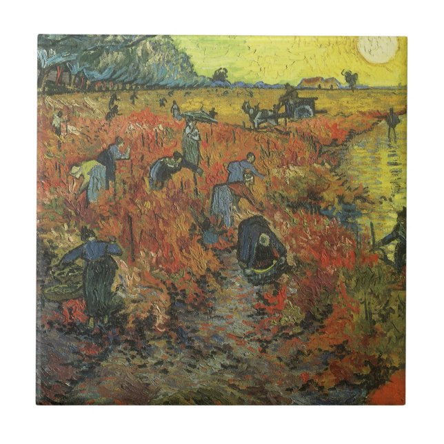 Vincent van Gogh - The Red Vineyard Tile (Front)
