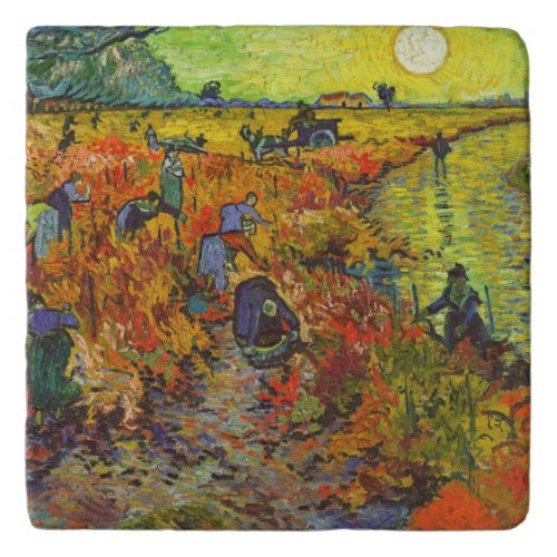 Vincent van Gogh _ The Red Vineyard Trivet