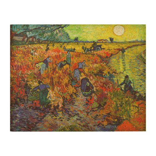 Vincent van Gogh _ The Red Vineyard Wood Wall Art