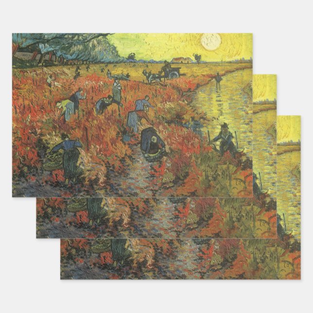 Vincent van Gogh - The Red Vineyard Wrapping Paper Sheets (Set)