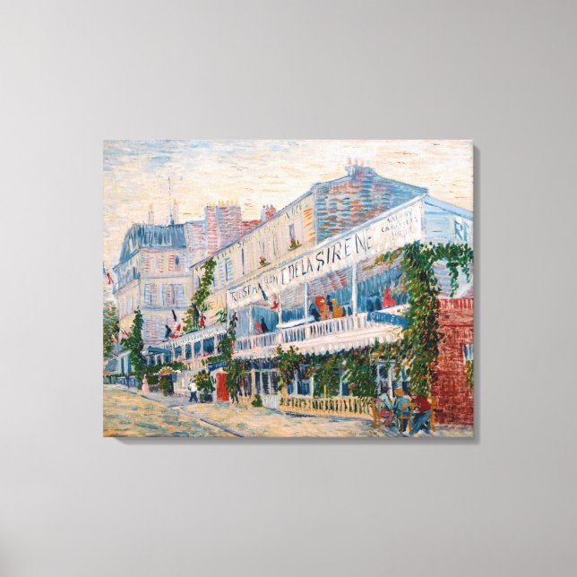 Vincent van Gogh - The Restaurant de la Sirene Canvas Print (Front)