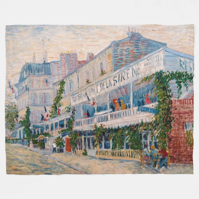 Vincent van Gogh - The Restaurant de la Sirene Fleece Blanket (Front (Horizontal))