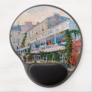 Vincent van Gogh - The Restaurant de la Sirene Gel Mouse Pad