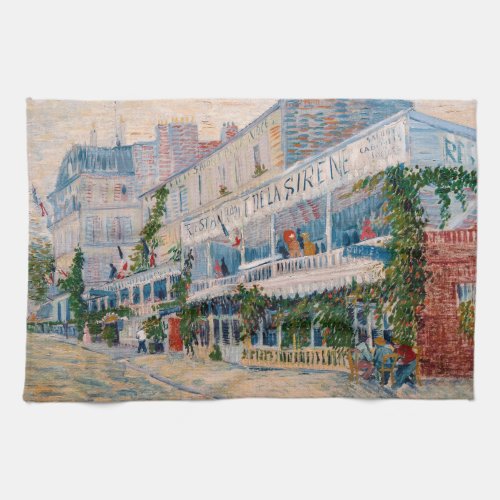 Vincent van Gogh _ The Restaurant de la Sirene Kitchen Towel