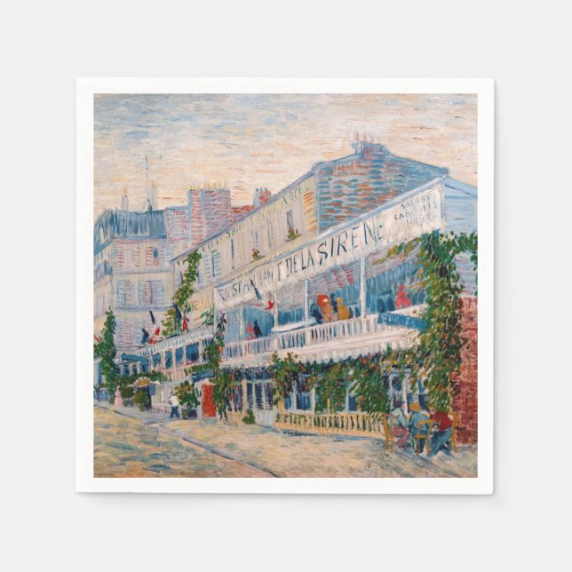 Vincent van Gogh - The Restaurant de la Sirene Napkins (Front)