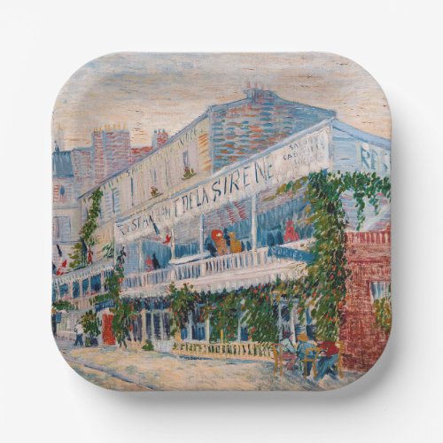 Vincent van Gogh _ The Restaurant de la Sirene Paper Plates
