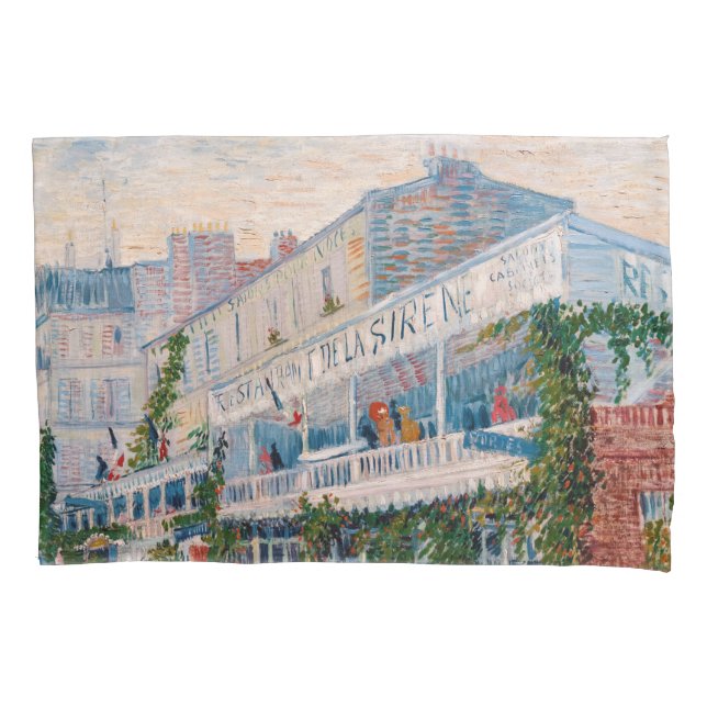 Vincent van Gogh - The Restaurant de la Sirene Pillow Case (Front)