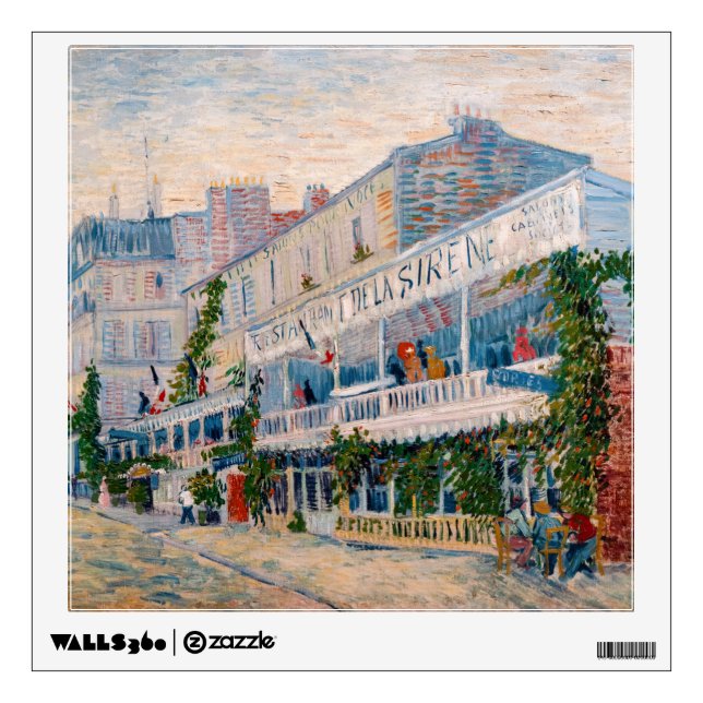 Vincent van Gogh - The Restaurant de la Sirene Wall Decal (Front)