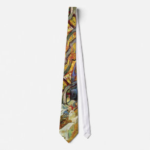 Vincent Van Gogh - The Road Menders - Fine Art Neck Tie