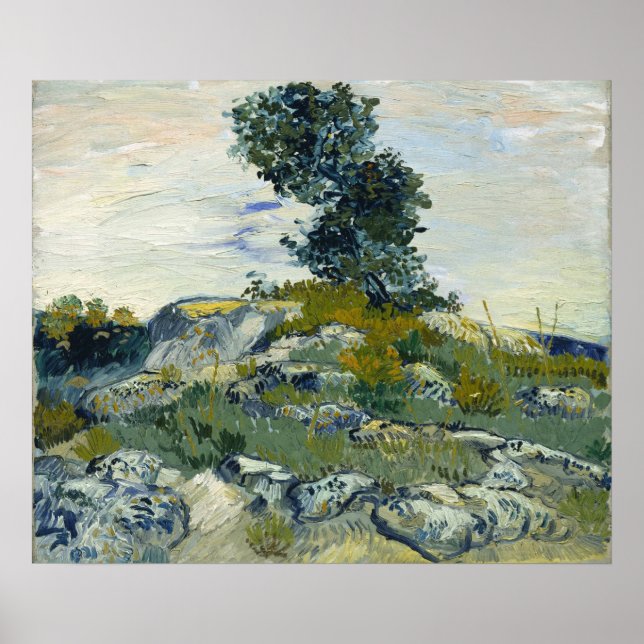 Vincent van Gogh The Rocks Poster (Front)