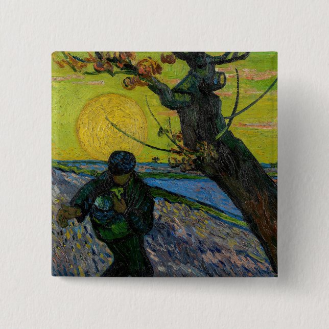 Vincent van Gogh - The Sower Button (Front)