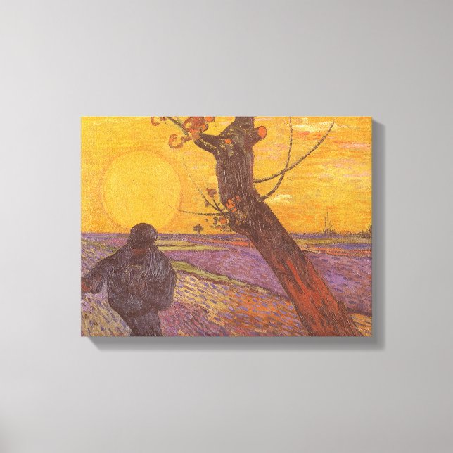 Vincent van Gogh - The Sower Canvas Print (Front)