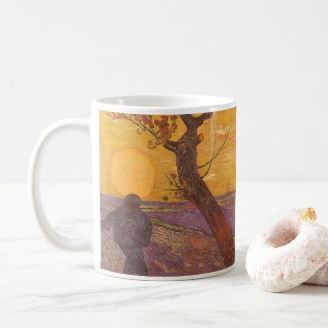 Vincent van Gogh - The Sower Coffee Mug (With Donut)