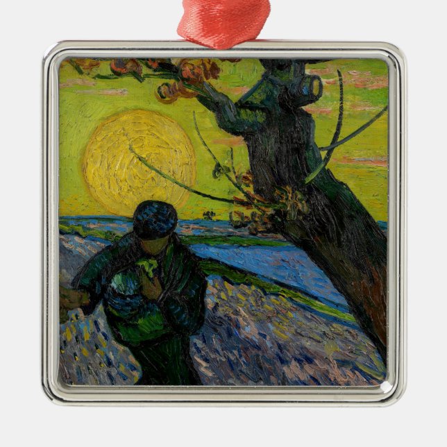 Vincent van Gogh - The Sower Metal Ornament (Front)