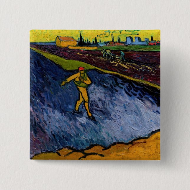 Vincent van Gogh - The Sower: Outskirts of Arles Button (Front)