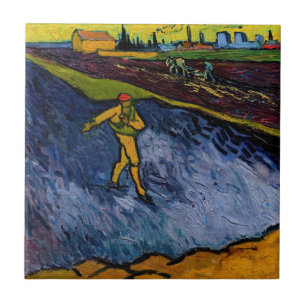 Vincent van Gogh - The Sower: Outskirts of Arles Ceramic Tile