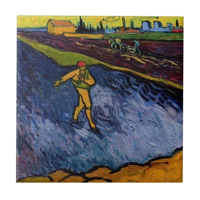 Vincent van Gogh - The Sower: Outskirts of Arles Ceramic Tile (Front)