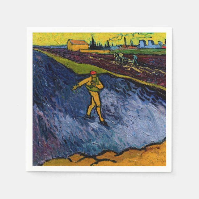 Vincent van Gogh - The Sower: Outskirts of Arles Napkins (Front)