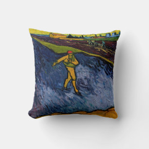 Vincent van Gogh - The Sower: Outskirts of Arles Throw Pillow