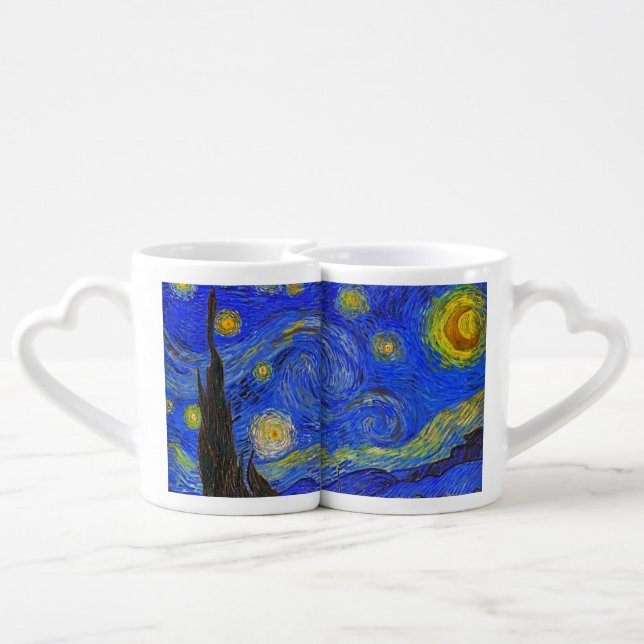 Vincent van Gogh - The Starry Night (1889) Coffee Mug Set (Back Nesting)