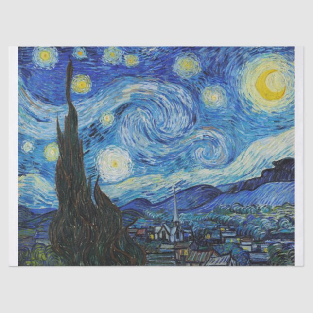 Vincent van Gogh | The Starry Night - 1889 Tissue Paper (Front)