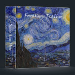 Vincent Van Gogh - The Starry night 3 Ring Binder<br><div class="desc">The Starry Night / La nuit etoilee - Vincent Van Gogh in 1889</div>