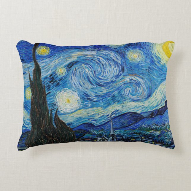 Vincent van Gogh - The Starry Night Accent Pillow (Front)