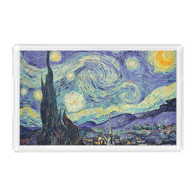 Vincent Van Gogh The Starry Night   Acrylic Tray (Front)