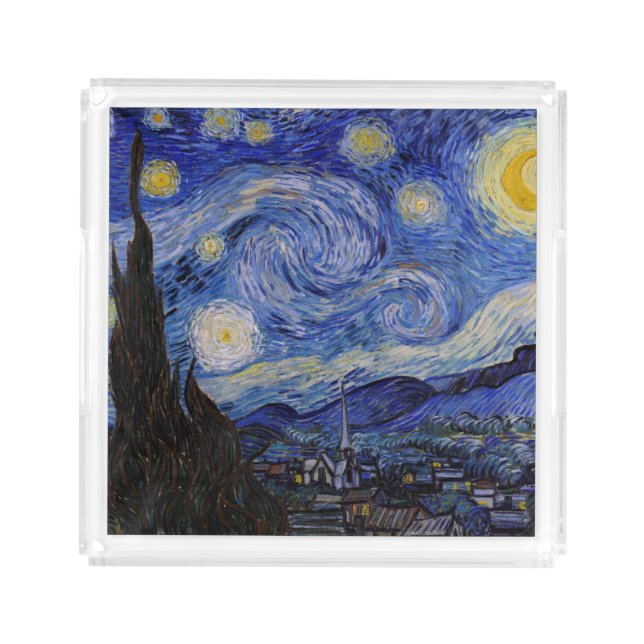 Vincent Van Gogh - The Starry night Acrylic Tray (Front)