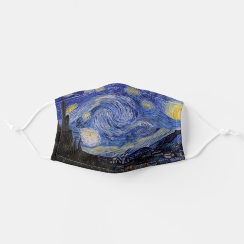 Vincent Van Gogh _ The Starry night Adult Cloth Face Mask