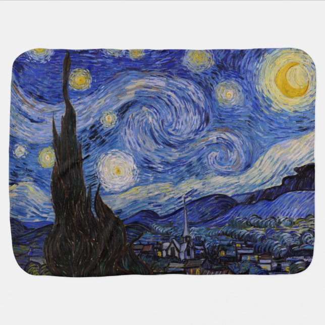 Vincent Van Gogh - The Starry night Baby Blanket (Horizontal)