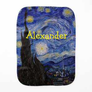 Vincent Van Gogh - The Starry night Baby Burp Cloth