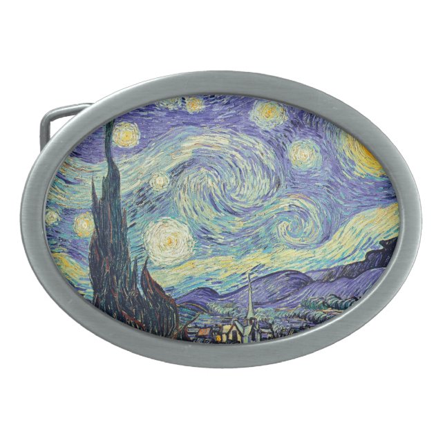 Vincent Van Gogh/ The Starry Night    Belt Buckle (Front)