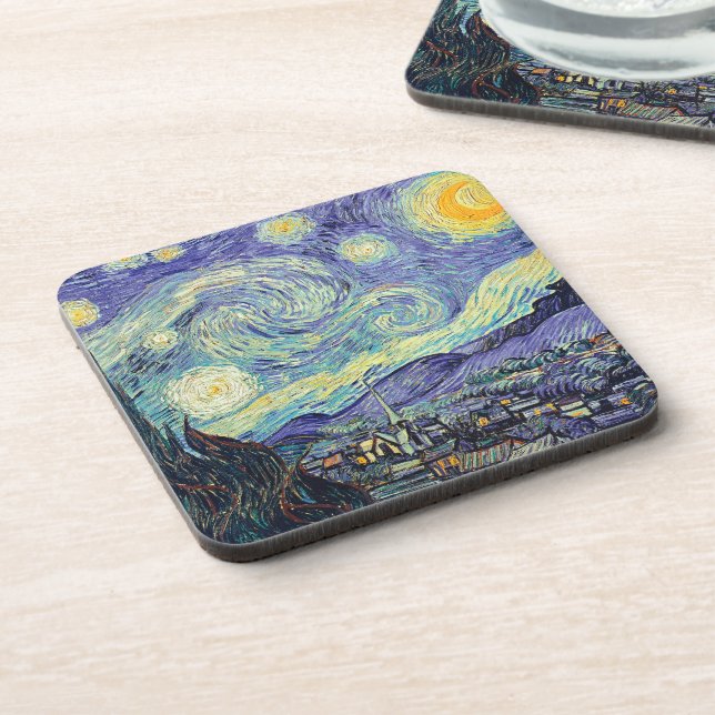 Vincent Van Gogh/ The Starry Night   Beverage Coaster (Left Side)
