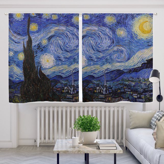 Vincent Van Gogh - The Starry night Blackout Curtains (Living Room)
