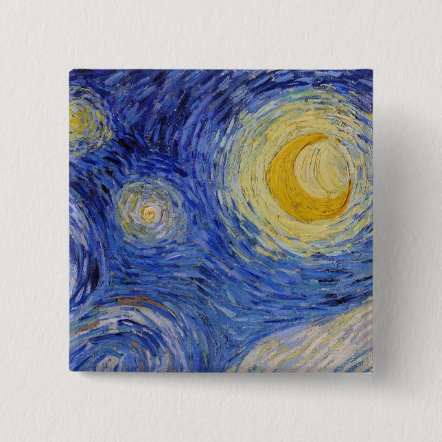 Vincent Van Gogh - The Starry night Button (Front)